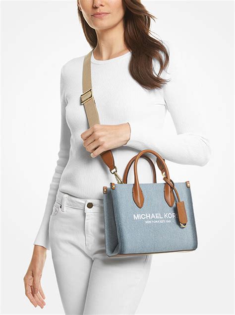 michael kors women's outlet mirella small denim crossbody bag|Mirella Small Denim Crossbody Bag .